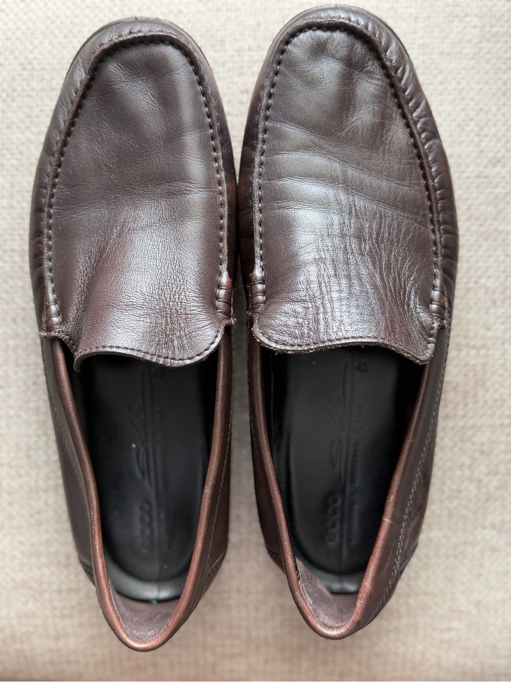 Title: ECCO S Lite Moc Brown Leather Loafers Men’s US 9–9.5 EU 43